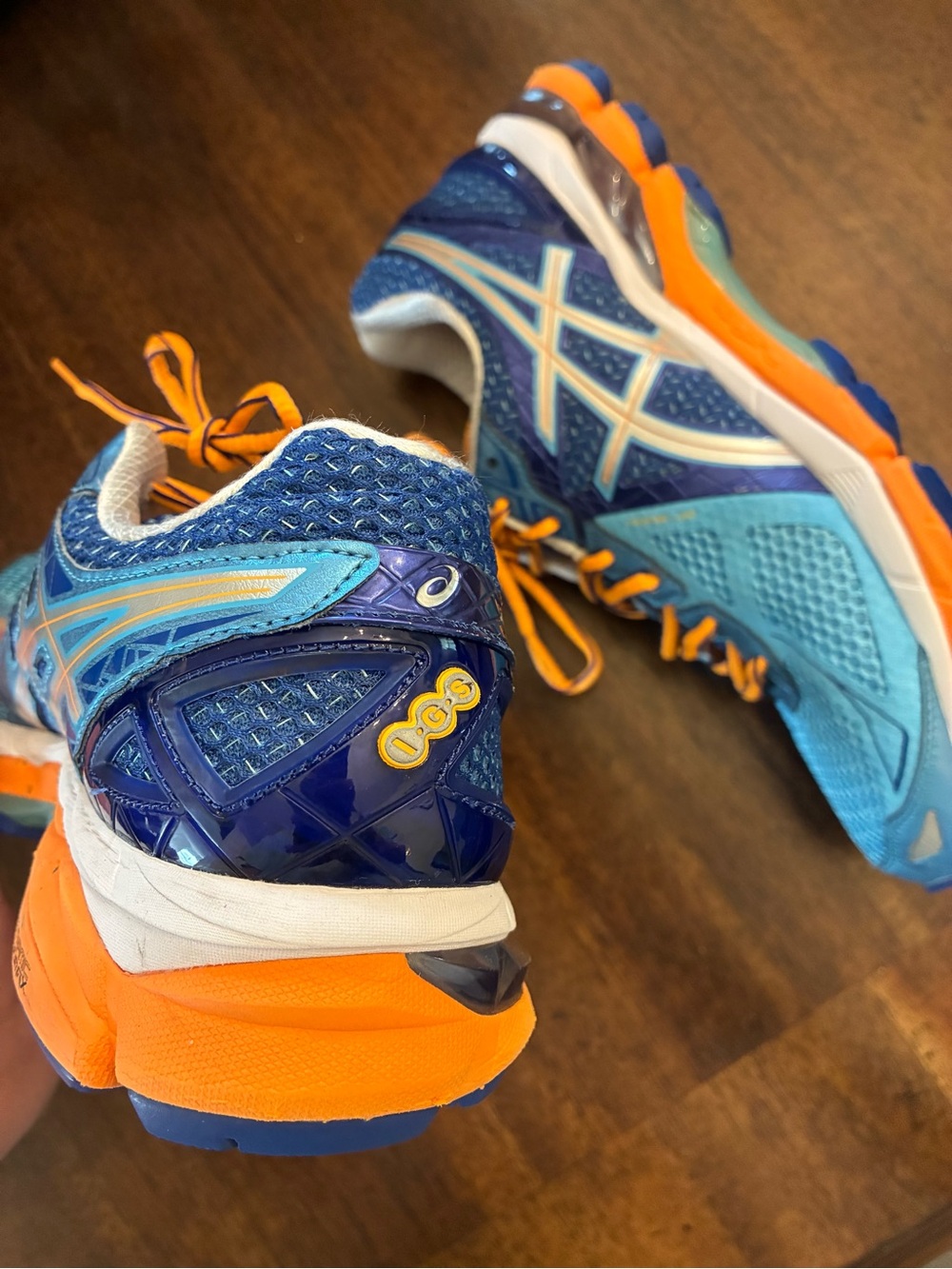 ASICS Women's GT-2000 3 Trail Running Shoe Women’s 10 Blue Orange Sneakers - Picture 4 of 6